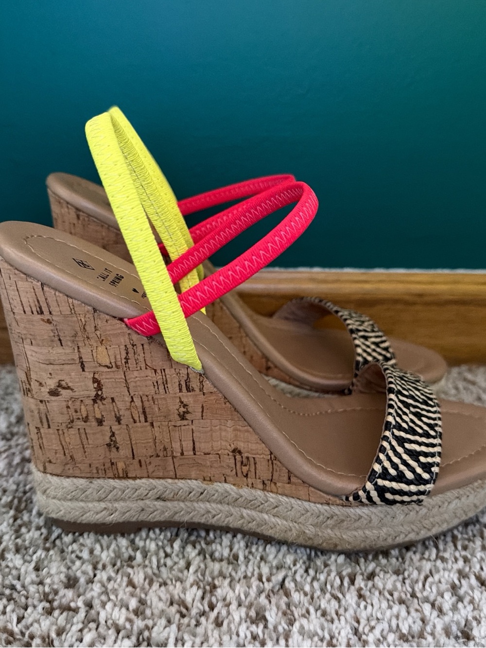 Call It Spring Women's Neon Wedge Sandals - Picture 2 of 4
